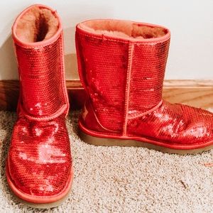 red sequin uggs